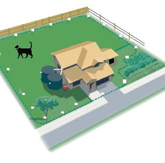 Cat fence around house
